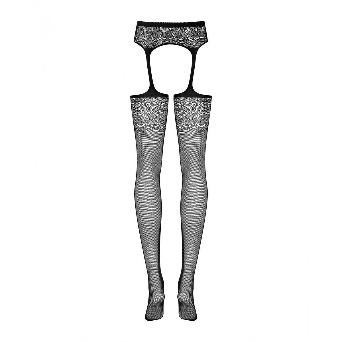 Bas avec porte jarretelles Obsessive S207 Noir S/M/L